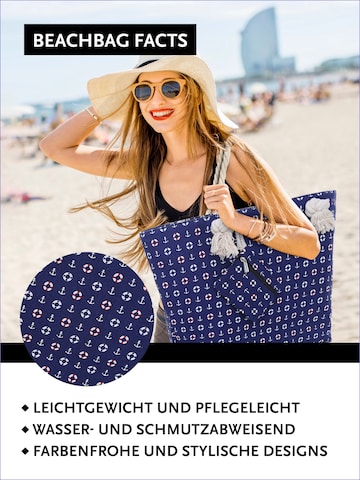 DonDon Strandtasche‌ in Blau: Vorderseite