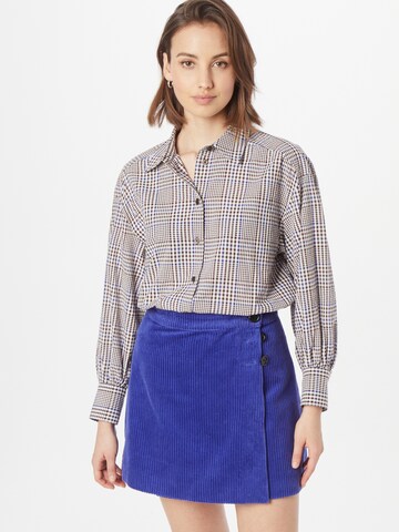 Monki Bluse in Blau: Vorderseite