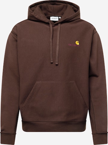 Carhartt WIP Sweatshirt 'American Script' i brun: framsida