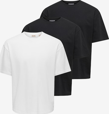 Only & Sons Shirt 'Caspian' in Black: front