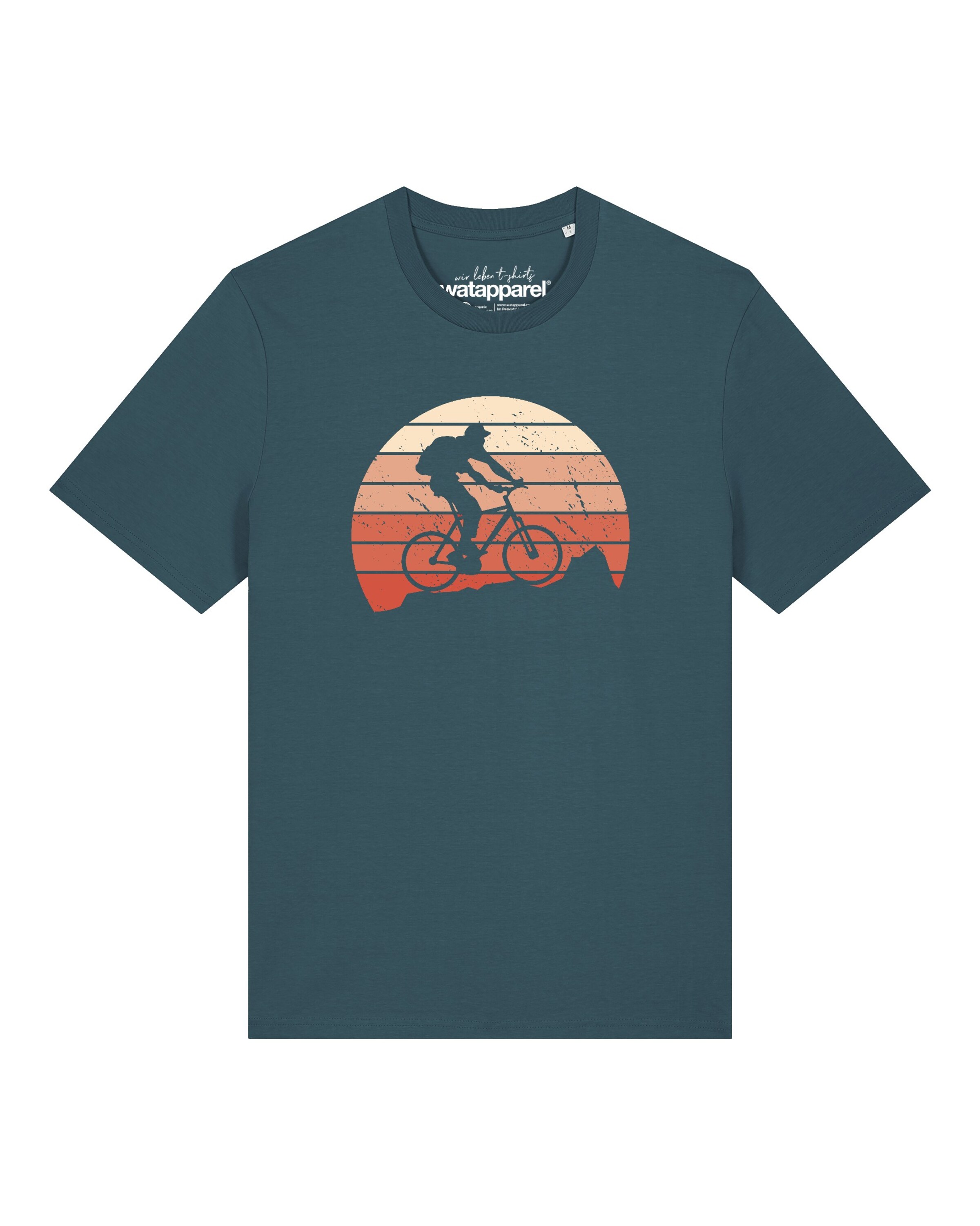 T-Shirt 'Mountainbike Silhouette' Watapparel en vert : devant