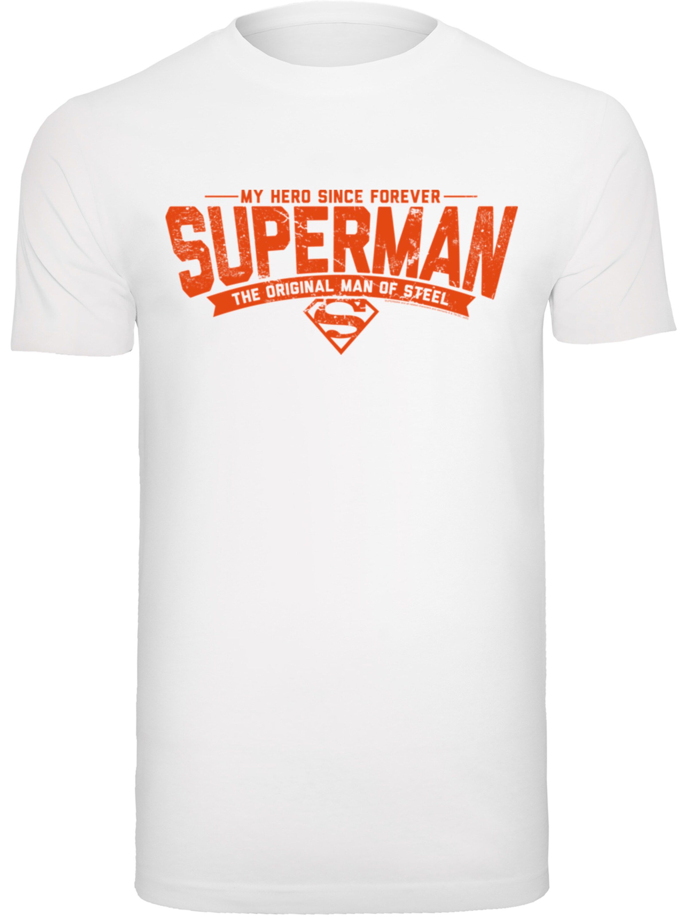 F4NT4STIC Shirt 'DC Comics Superman My Hero' in White: front