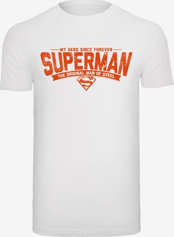 T-Shirt 'DC Comics Superman My Hero' F4NT4STIC en blanc : devant