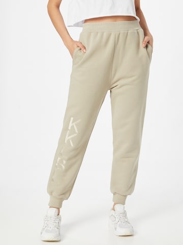 Karo Kauer Tapered Pants in Green: front