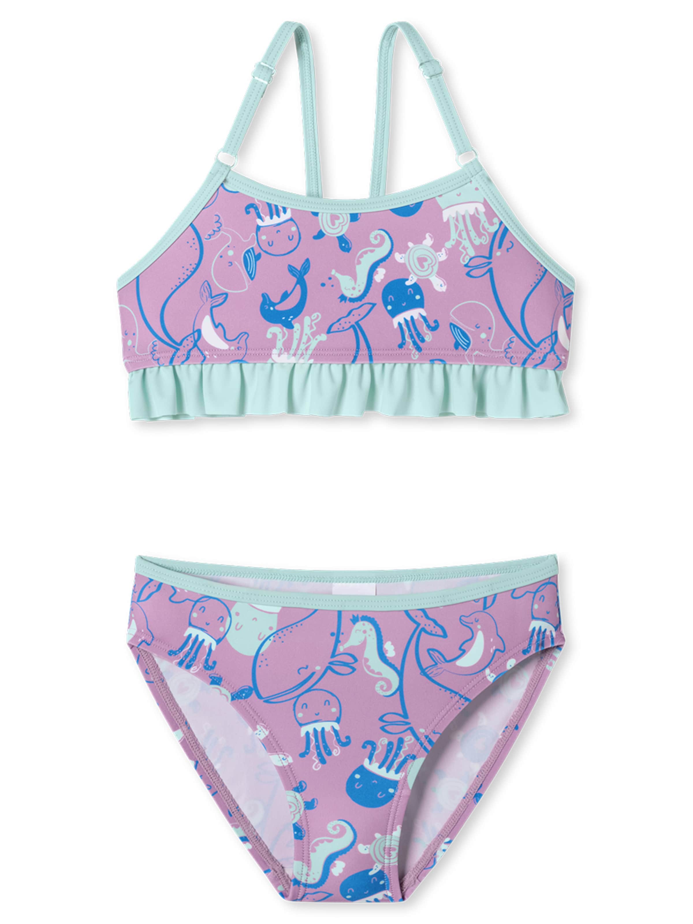 SCHIESSER Bikini ' Aqua Kids Girl ' in Lila: voorkant