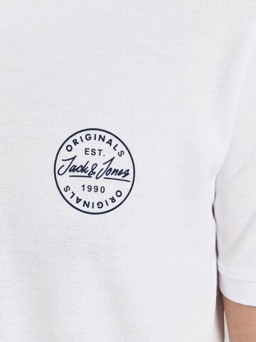 JACK & JONES Poloshirt 'Shark' in Weiß