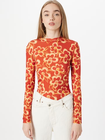 Nasty Gal Shirt in Oranje: voorkant