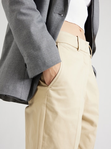 ESPRIT Regular Trousers with creases in Beige