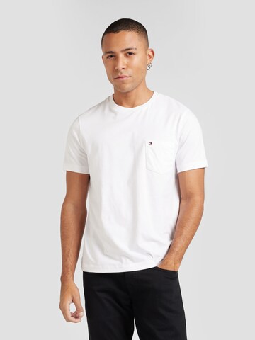 T-Shirt 'Essential' TOMMY HILFIGER en blanc : devant