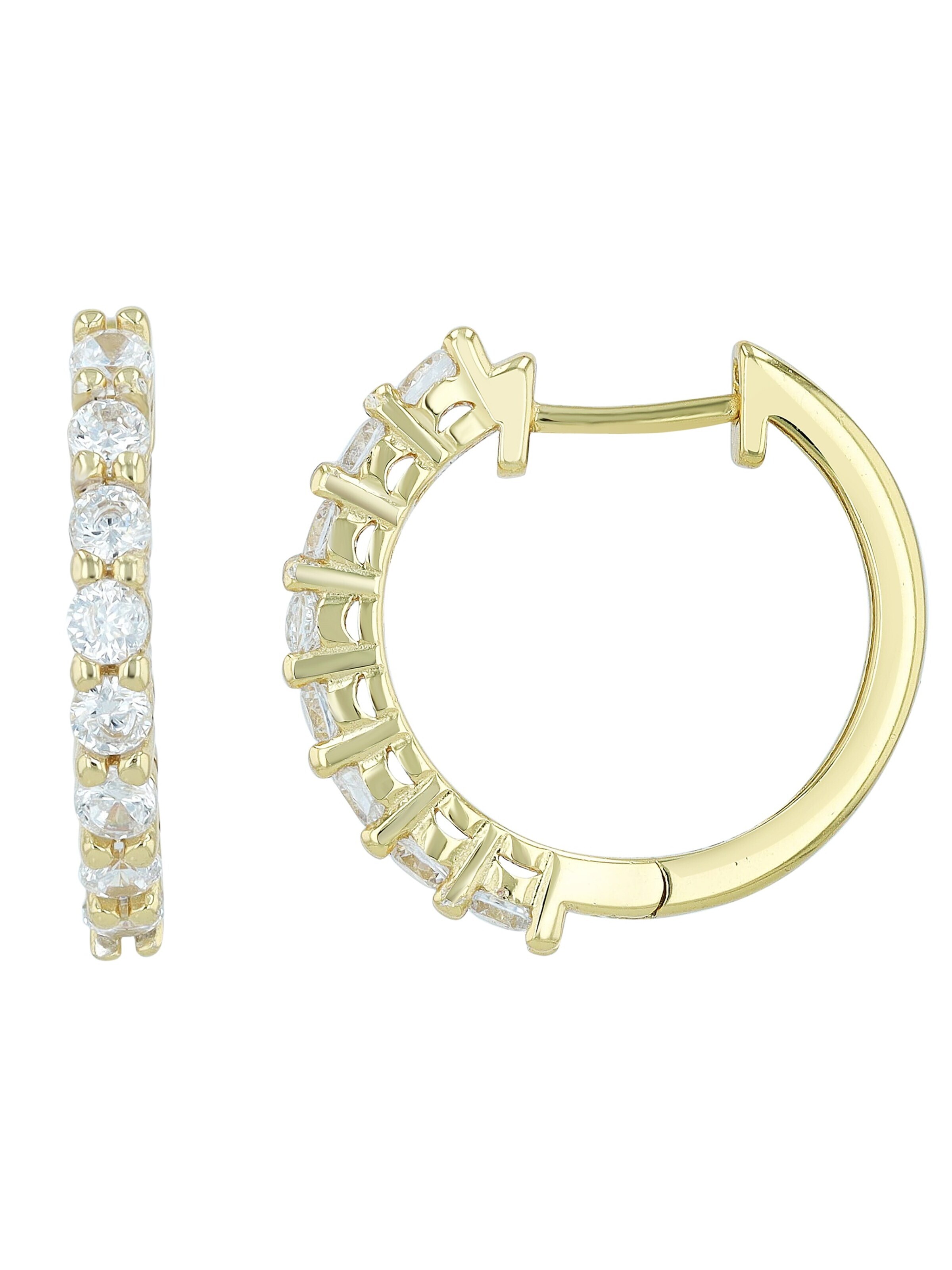 Akzent Earrings '"Alev" aus 925 Sterlingsilber, rhodiniert, langlebig' in Gold