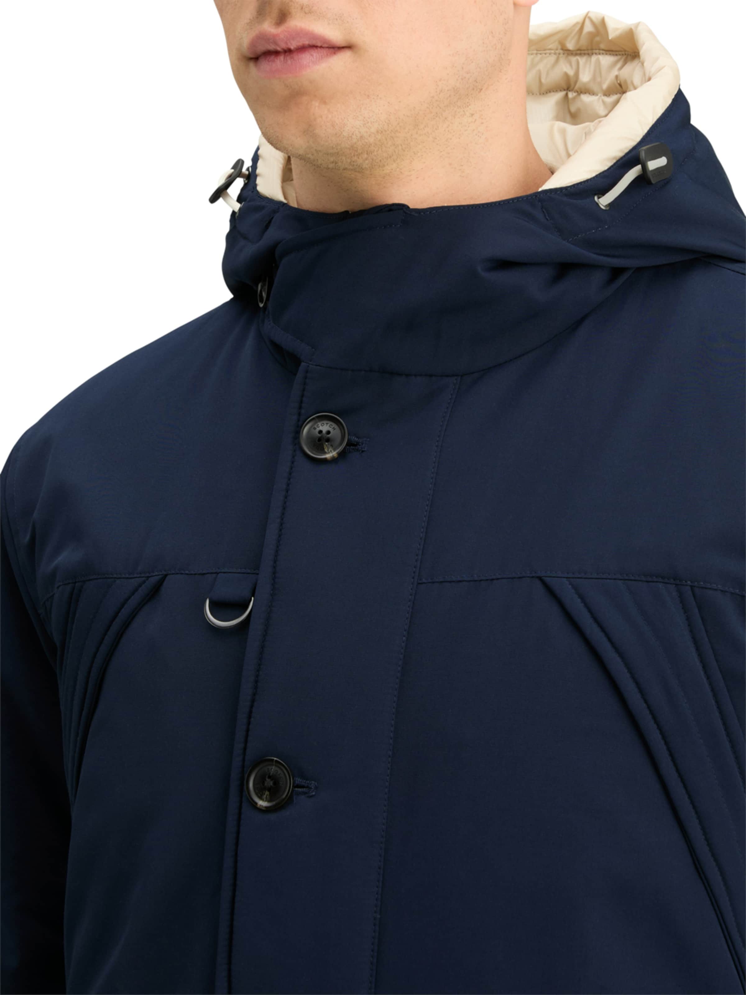 SCOTCH & SODA Overgangsfrakke 'HERITAGE' i blå