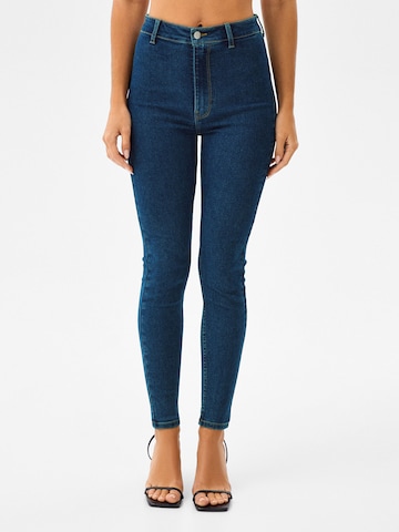 Bershka Skinny Jeans pajkice | modra barva: sprednja stran