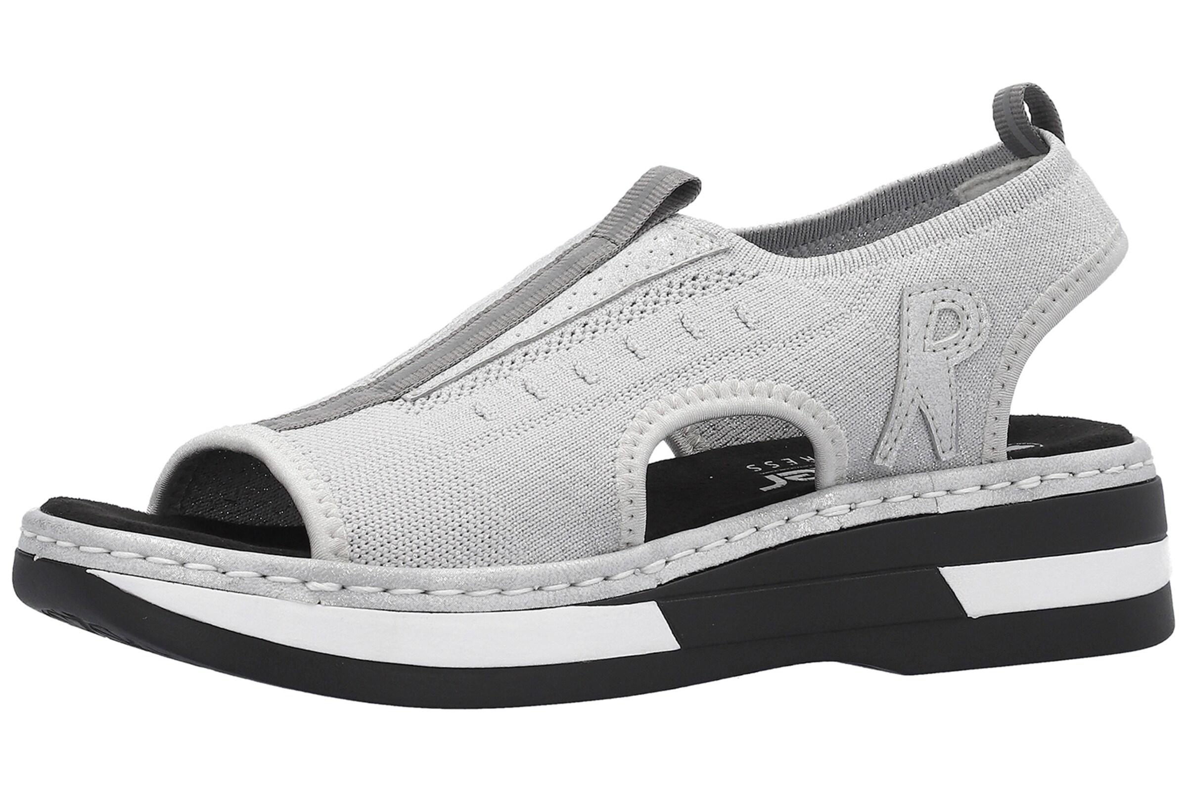 Rieker Sandals in Silver: front