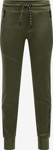 WE Fashion Tapered Trousers in Green: front