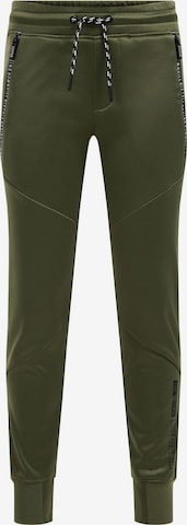 Effilé Pantalon WE Fashion en vert : devant