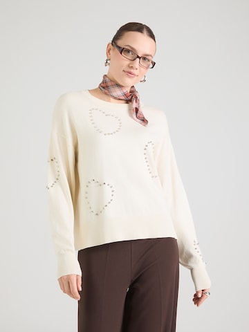 Pull-over 'ONLBee' ONLY en blanc : devant