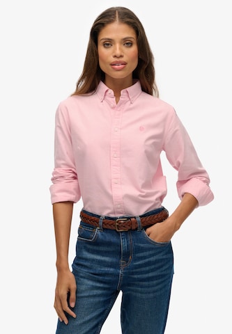 Superdry Blouse 'Oxford' in Roze: voorkant
