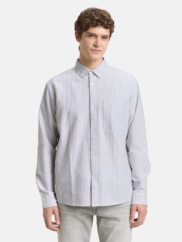 TOM TAILOR DENIM Comfort fit Overhemd in Wit: voorkant