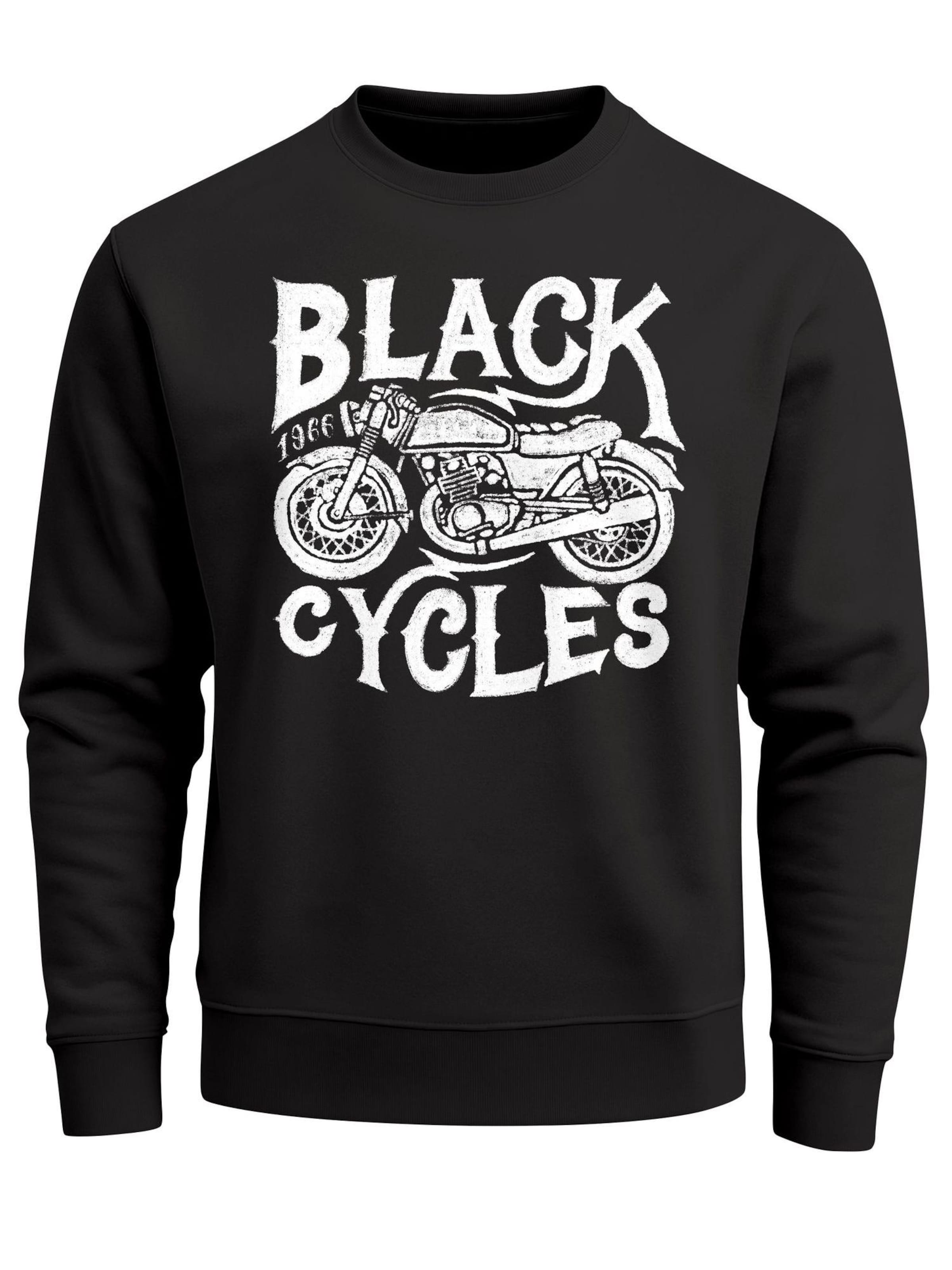 Neverless Sweatshirt 'Black Cycles' in Black: front