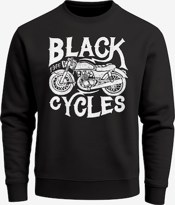 Neverless Sweatshirt 'Black Cycles' in Schwarz: Vorderseite