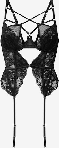 Hunkemöller Rintaliivi 'Anna' värissä musta: etupuoli