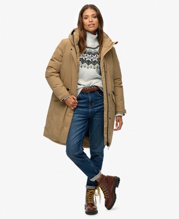 Superdry Winterparka 'City Fishtail' in Beige