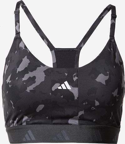 ADIDAS PERFORMANCE Sports bra 'Aeroreact' in Grey / Dark grey / White, Item view