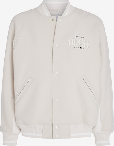 Tommy Jeans Prijelazna jakna 'Varsity' u ecru/prljavo bijela / crna / bijela, Pregled proizvoda