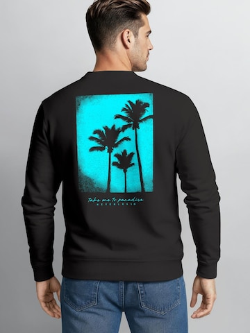Neverless Sweatshirt 'Palms Beach' in Schwarz