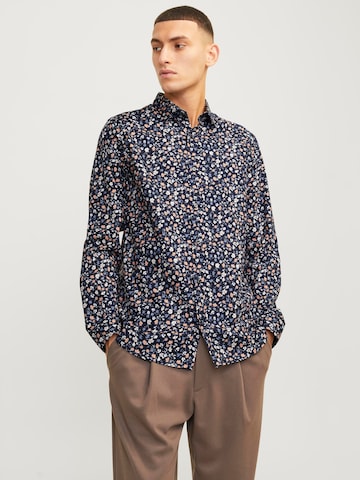 JACK & JONES Regular fit Button Up Shirt 'Nordic' in Blue: front