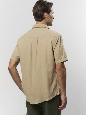 U.S. POLO ASSN. Comfort fit Button Up Shirt ' Flori Linen ' in Beige