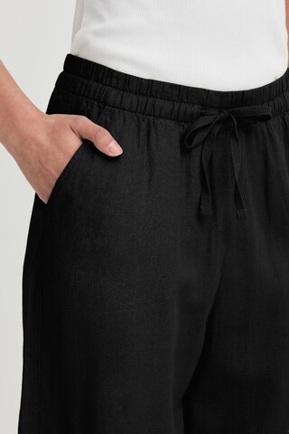 ICHI - Pierna ancha Pantalón 'Linno' en negro