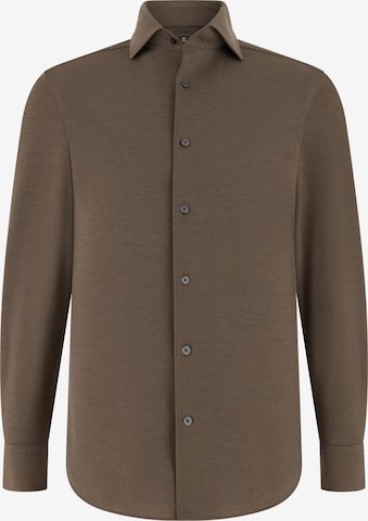 Chemise Boggi Milano en marron : devant