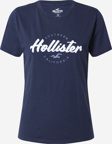 T-shirt HOLLISTER en bleu : devant