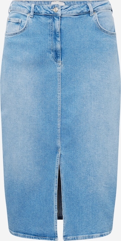 ONLY Carmakoma Rok 'AYOE' in Blauw: voorkant