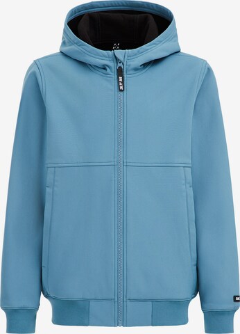 WE Fashion Sweat jacket in Blue: front