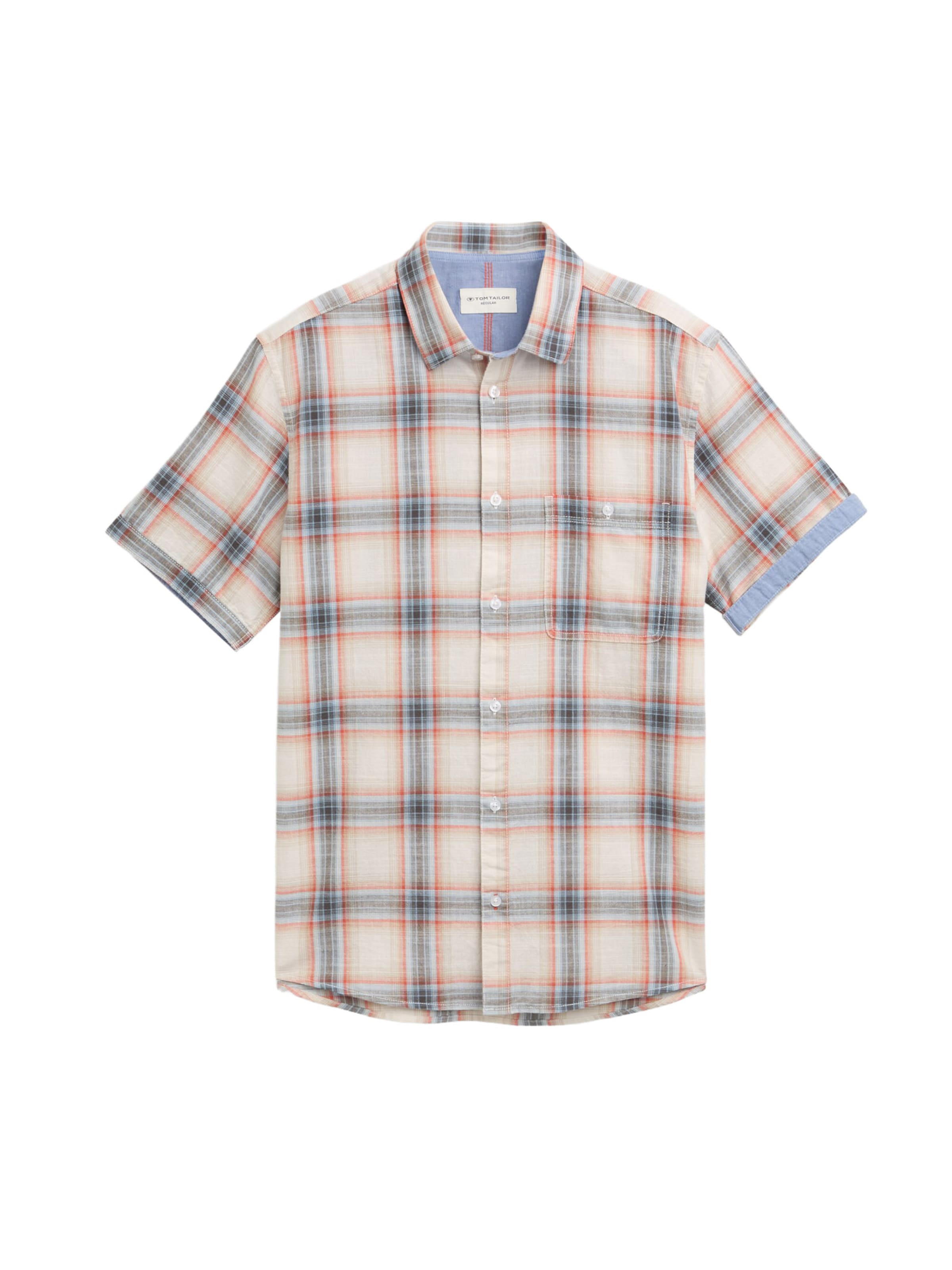 TOM TAILOR Button Up Shirt in White: front