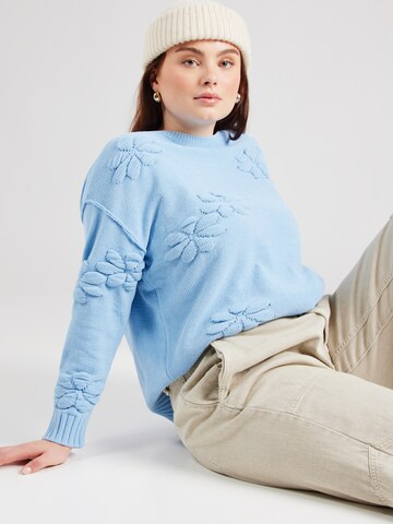 ONLY Carmakoma Sweater 'CARKIA' in Blue: front