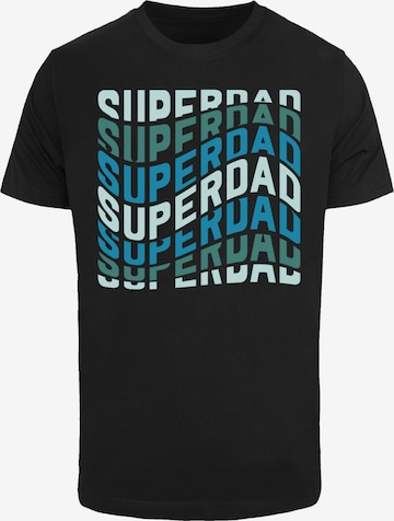 F4NT4STIC T-Shirt 'Super Dad Retro Trend Vatertags Design für Papas' in Schwarz: Vorderseite