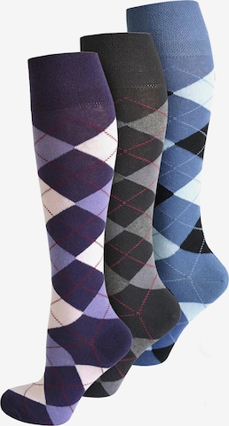 Chaussettes montantes normani en mélange de couleurs : devant