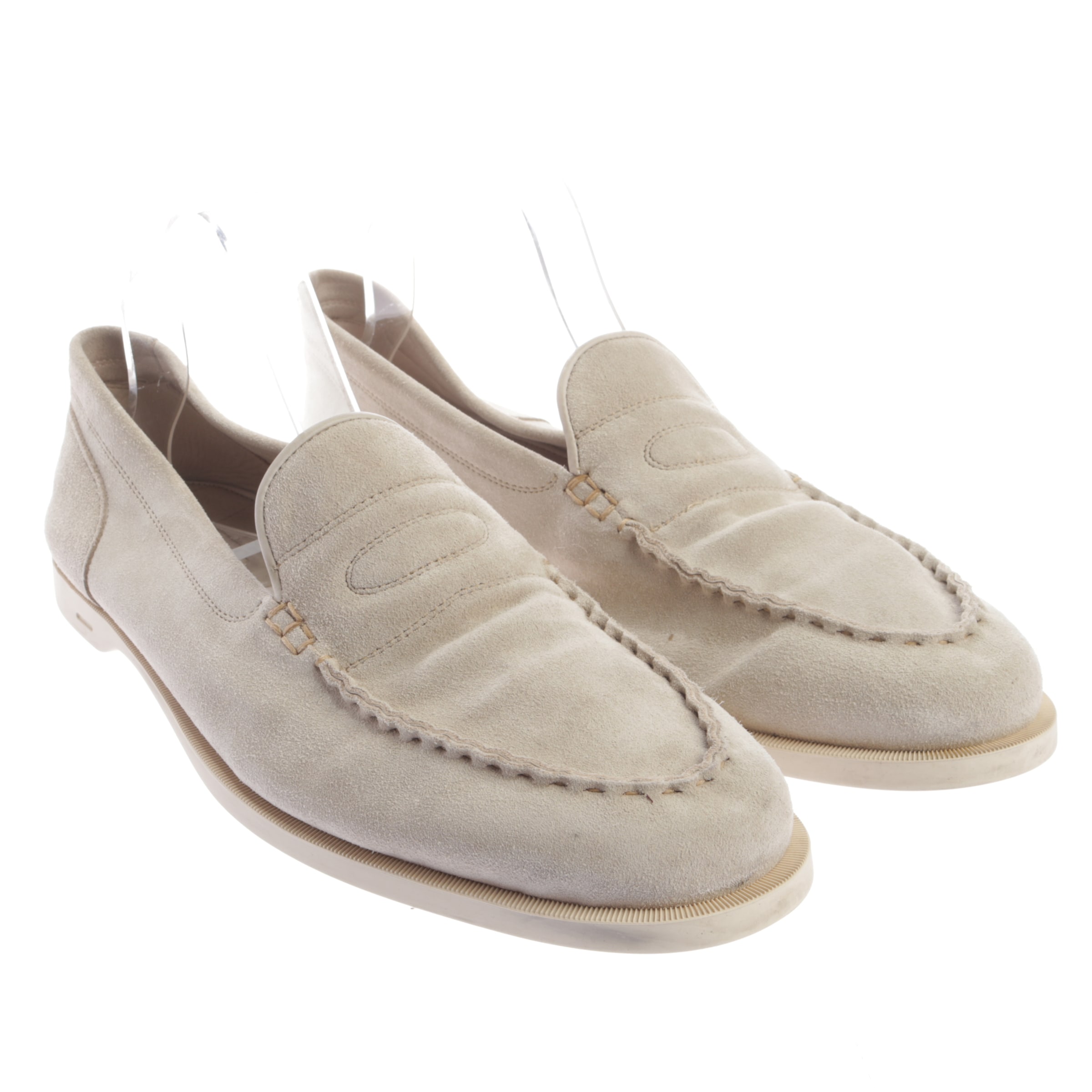 John Lobb Flats & Loafers in 44,5 in White: front