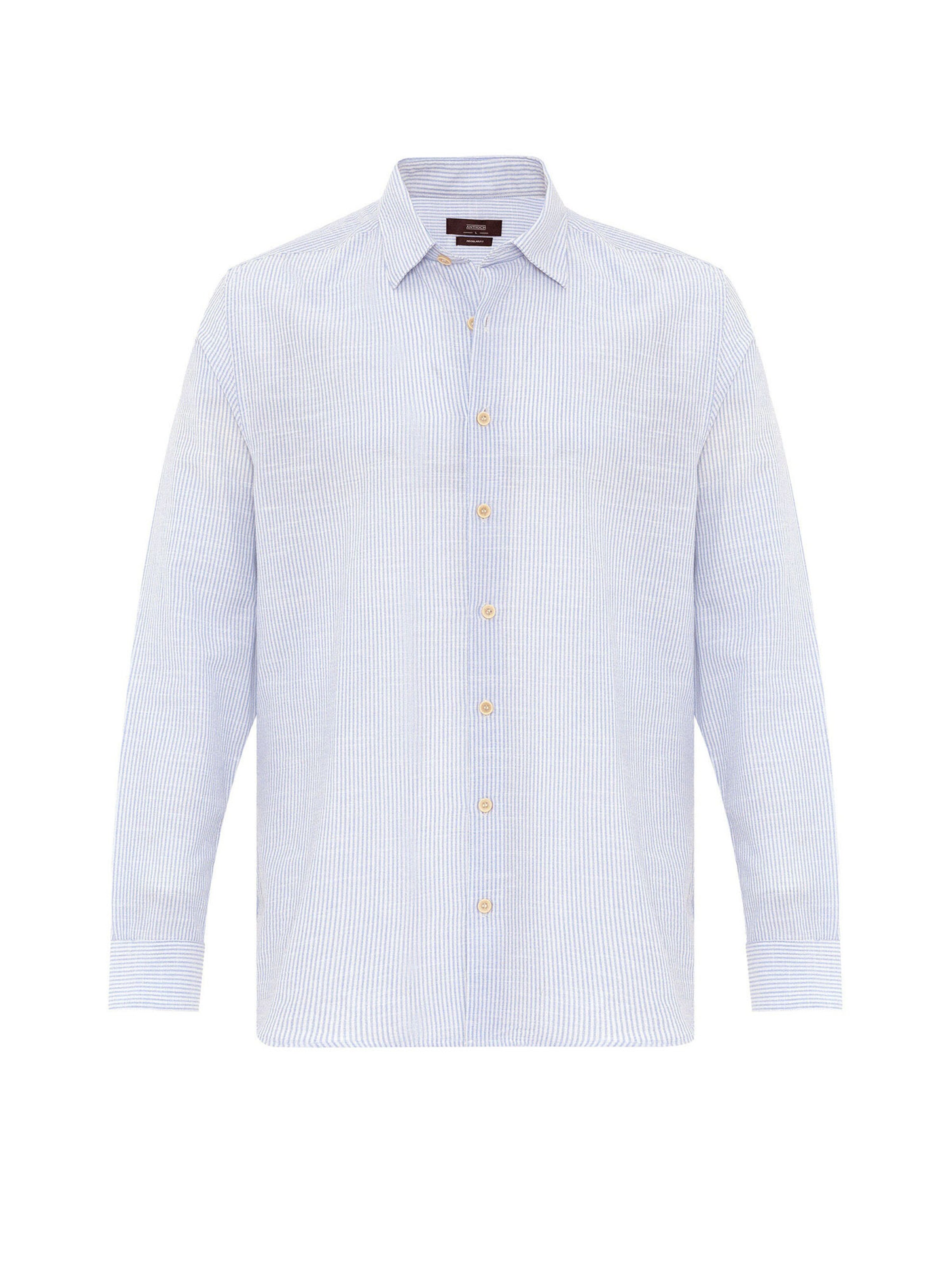 AntiochRegular Fit Košulja - plava boja: prednji dio