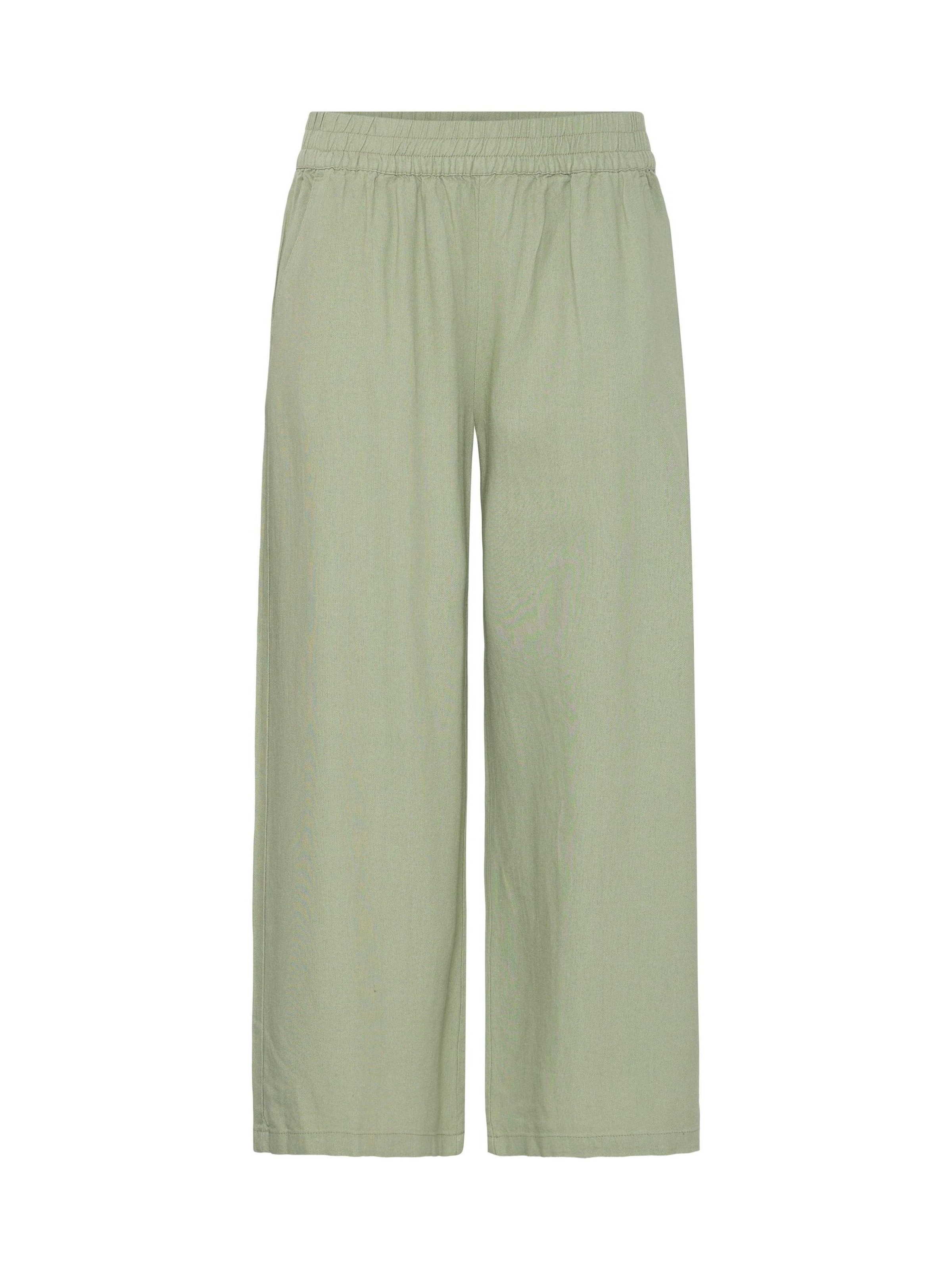 Oxmo Trousers ' OXNInna Linen Mix ' in Green: front