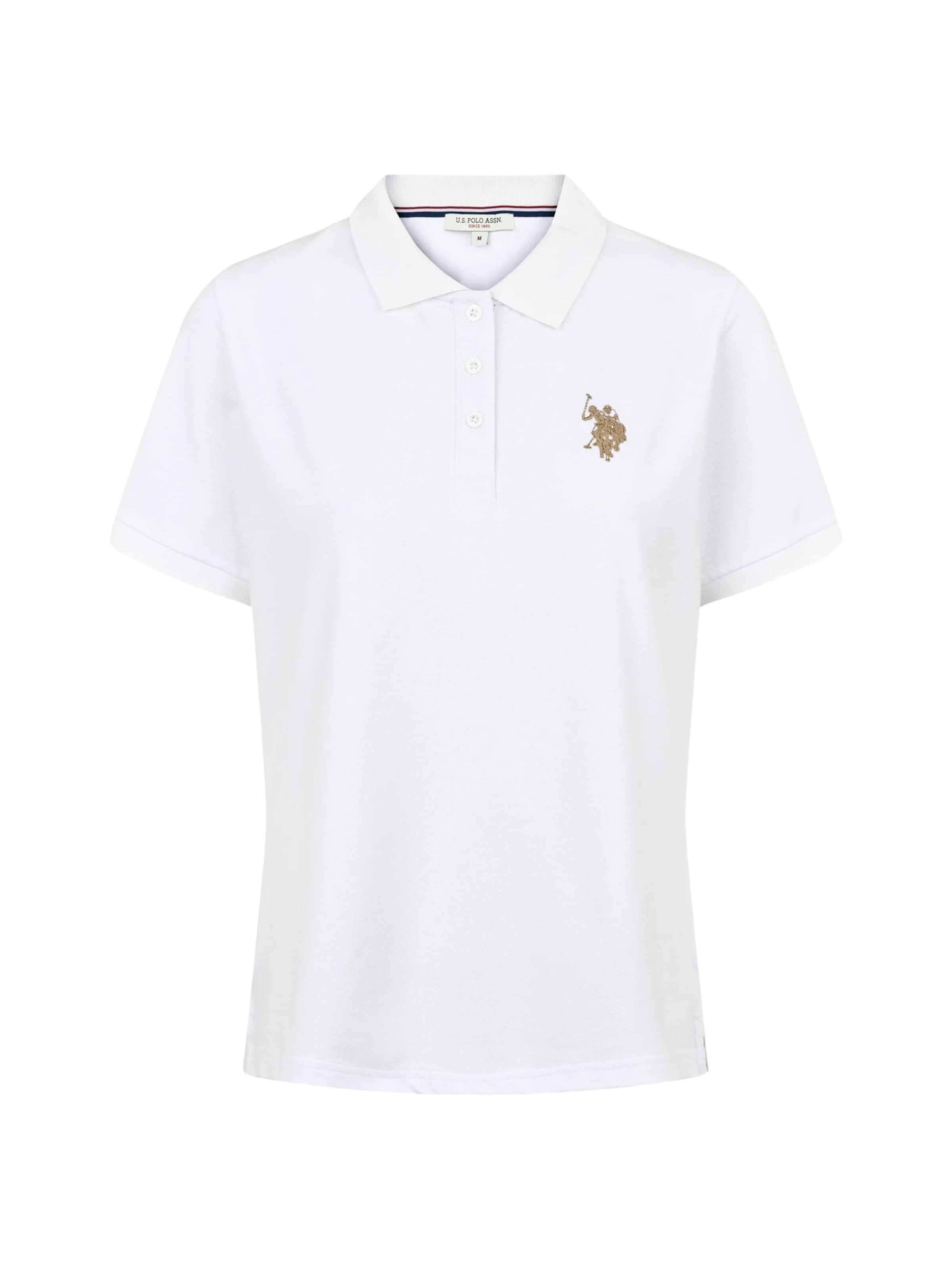 U.S. POLO ASSN. Poloshirt 'Hariet' in senf / weiß, Produktansicht