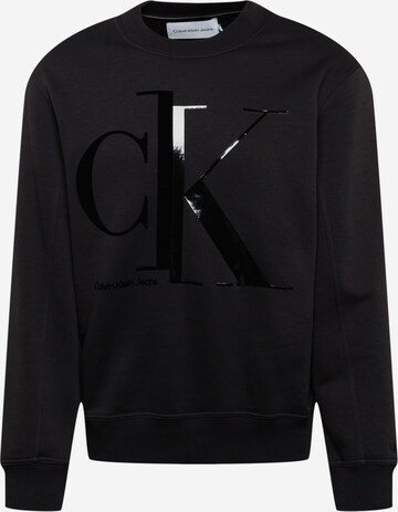 Calvin Klein Jeans Sweatshirt in Schwarz: predná strana