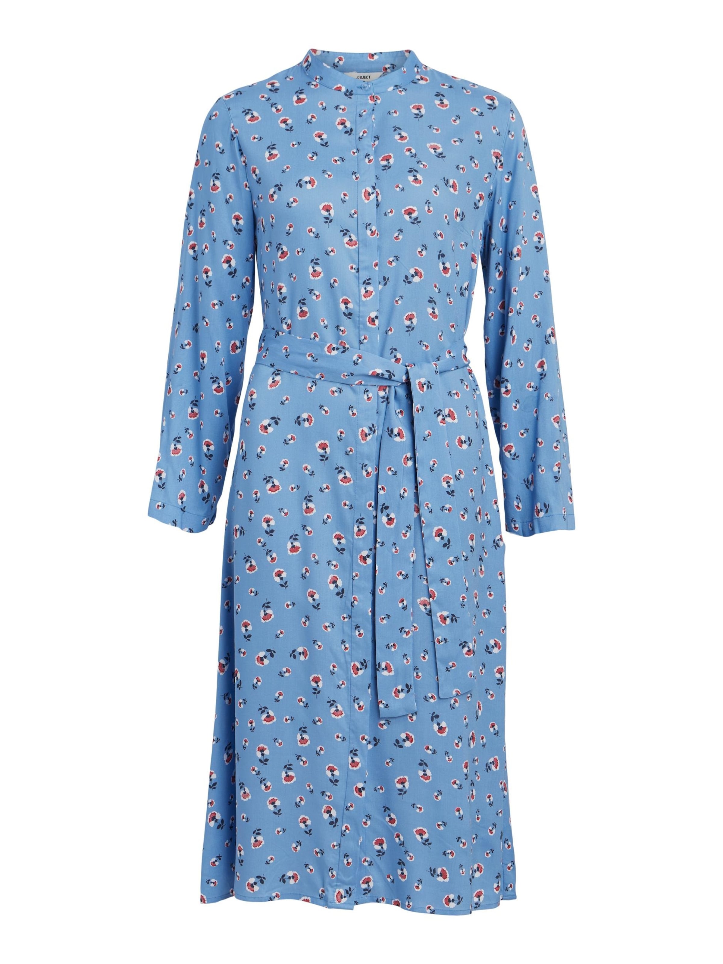 OBJECT Платье-рубашка 'Ditta' в Синий: спереди