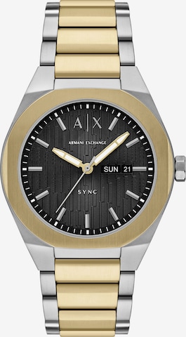 ARMANI EXCHANGE Analoog horloge 'Sync' in Goud: voorkant