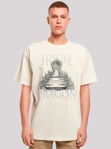F4NT4STIC Shirt 'House Of The Dragon Throne' in Beige: front
