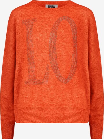 Rainbow Cashmere Sweater in Orange: front