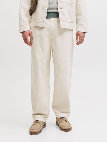 JACK & JONES Loosefit Jeans 'JJIKarl JJLawrence' in Beige: voorkant
